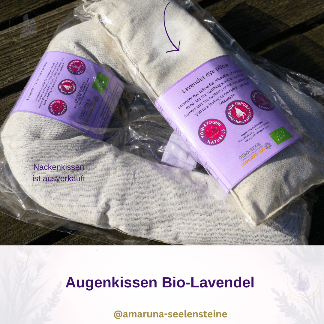 Bio-Lavendel Augenkissen – fördert tiefe Entspannung, erholsamen Schlaf und innere Ruhe mit wohltuendem Lavendelduft.