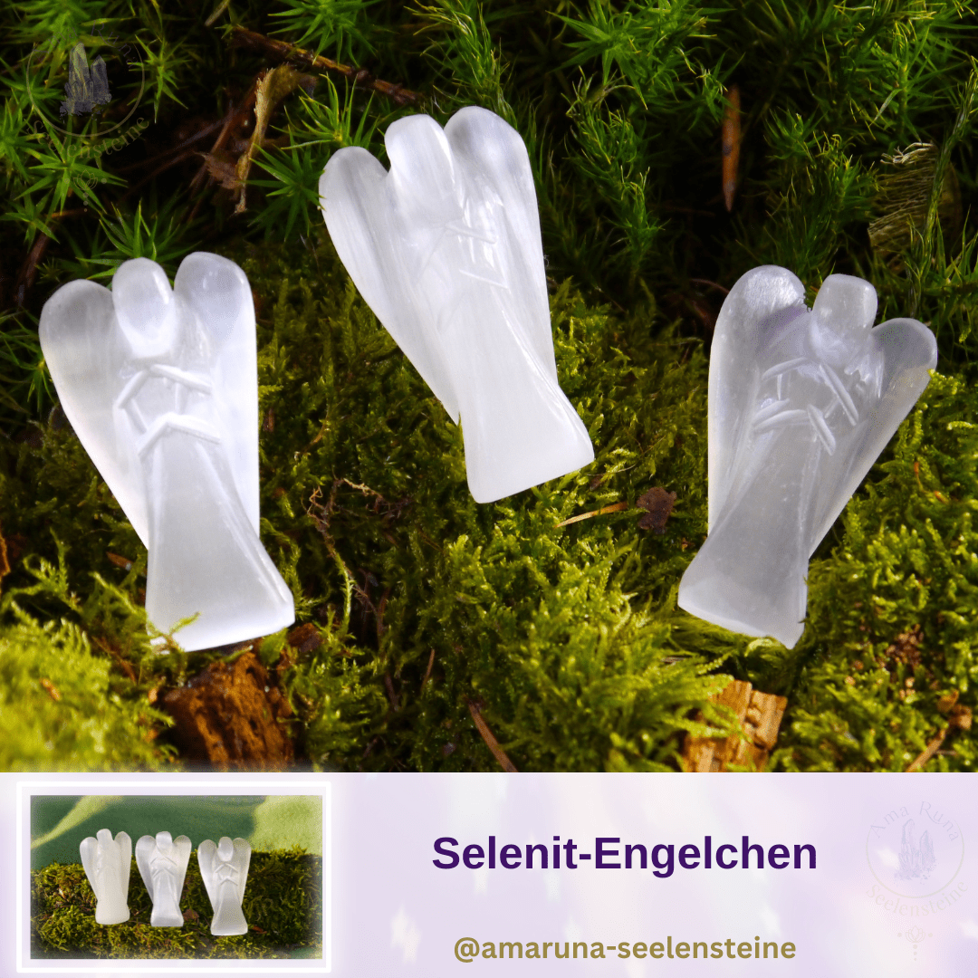 Selenit-Engel für mentale Entlastung, innere Ruhe und Loslassen