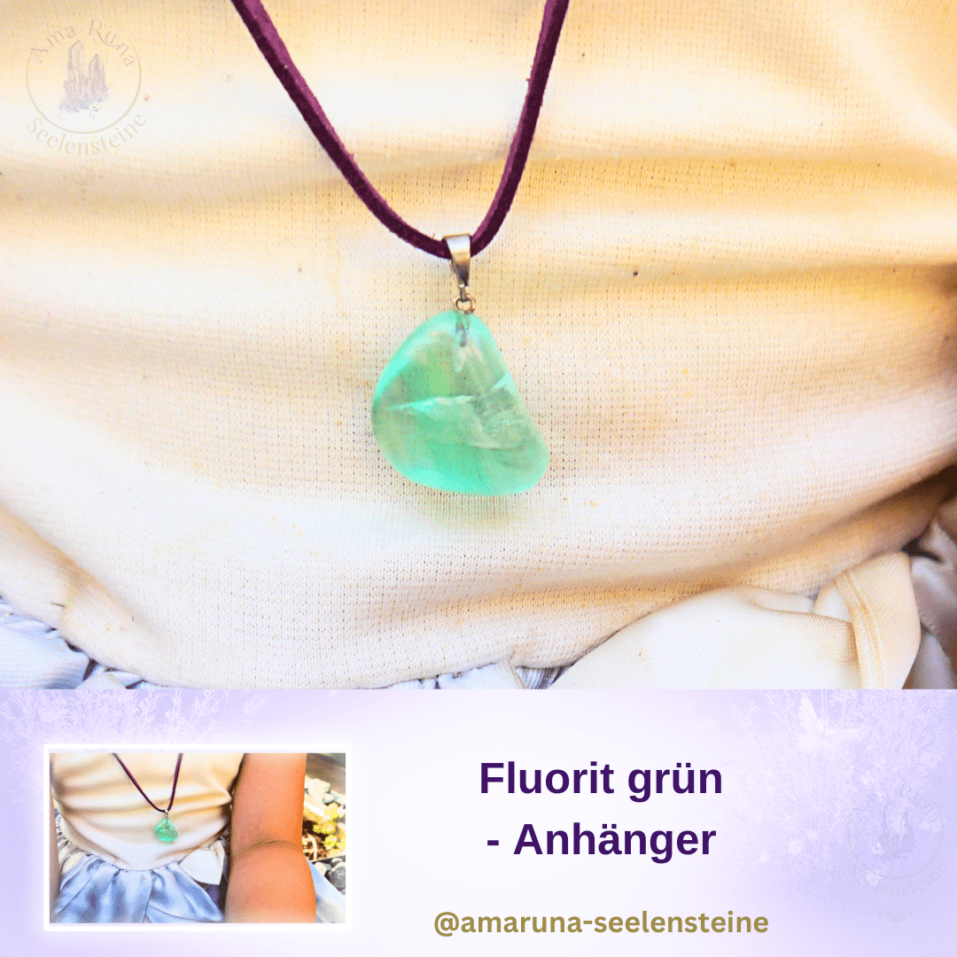 Grüner Fluorit Anhänger für Mädchen – fördert emotionale Balance, Klarheit und Herzensheilung
