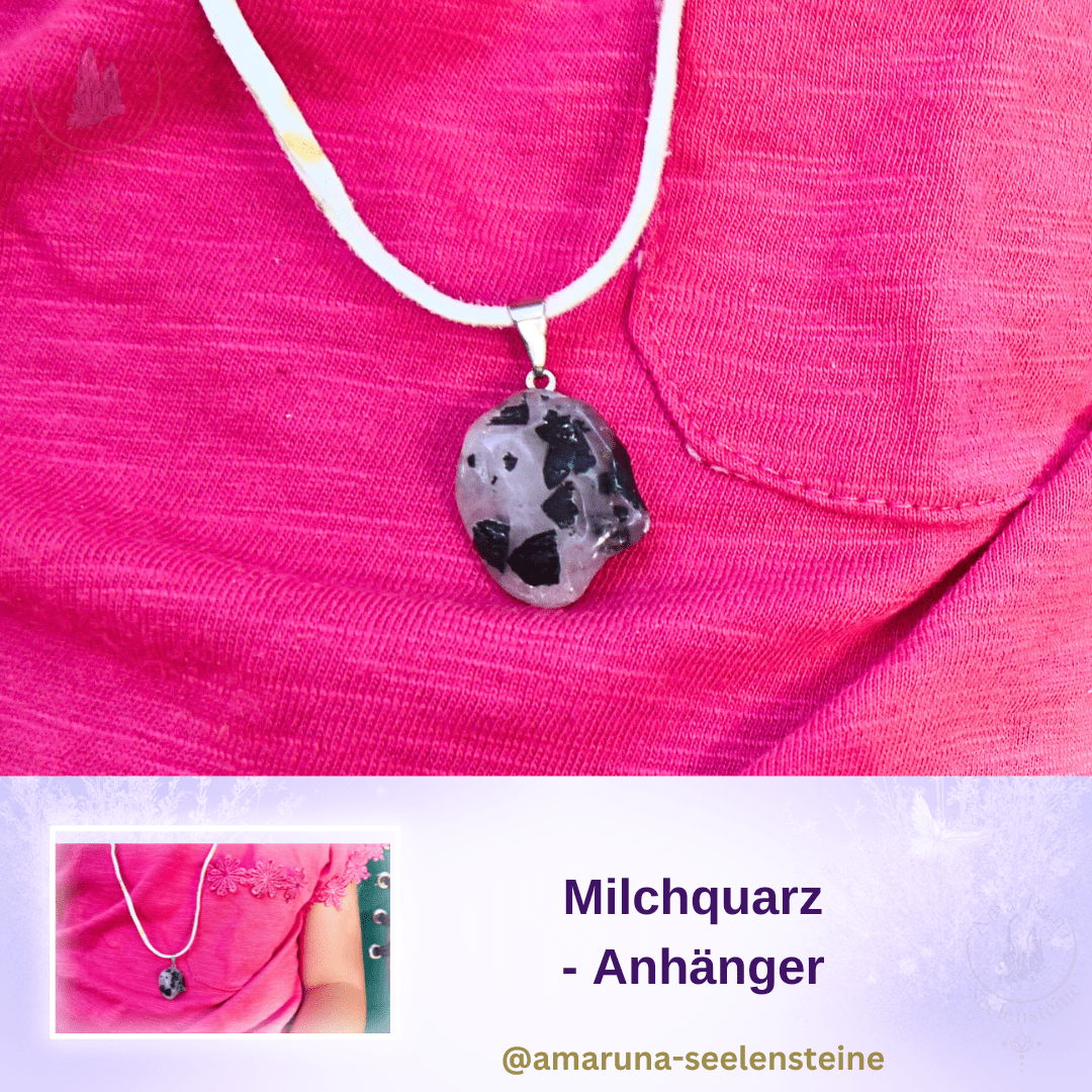 Milchquarz Anhänger für Mädchen – fördert Geborgenheit, Selbstwert und ein kuscheliges, sicheres Gefühl