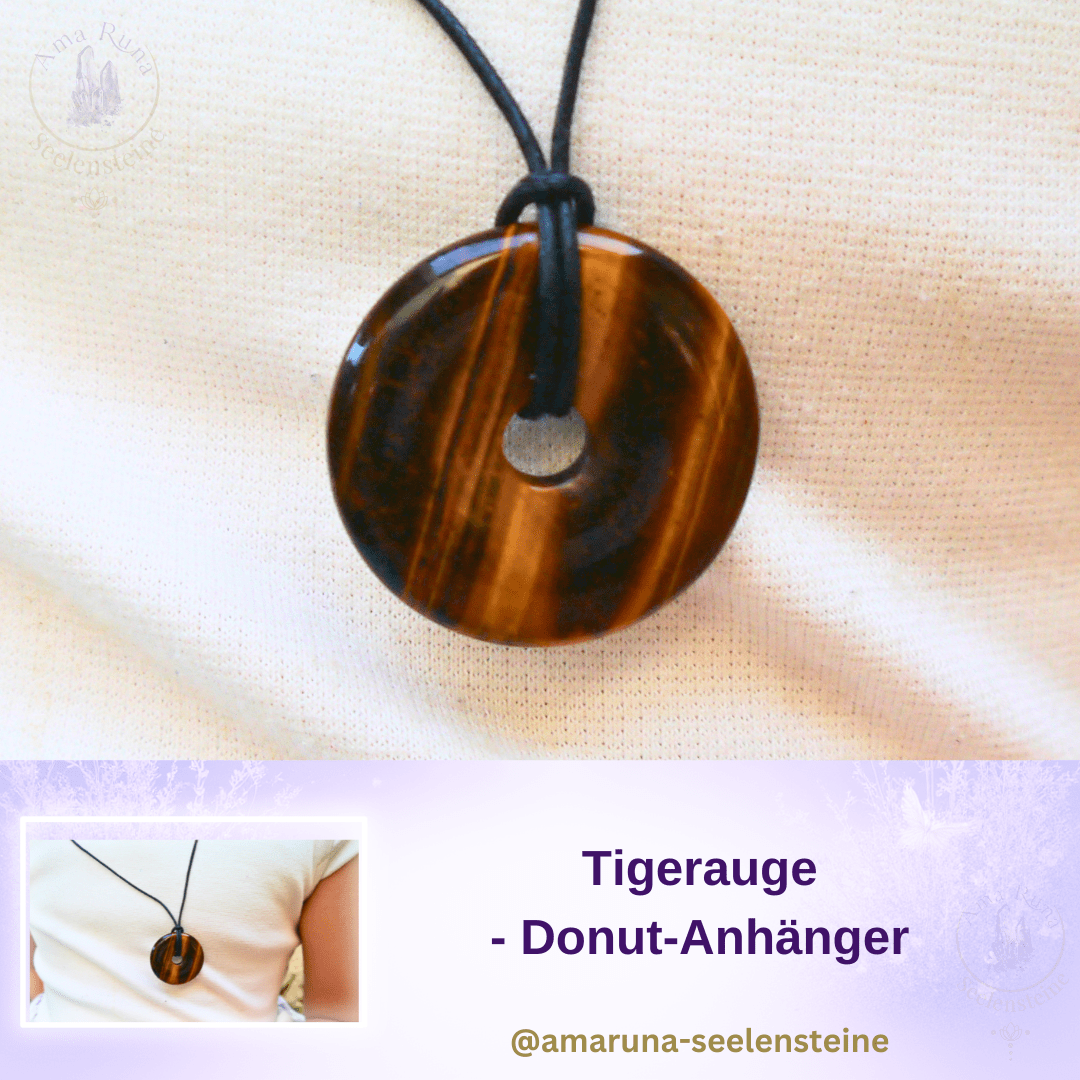 Tigerauge Donut-Anhänger – Unsichtbarer Tiger für Kinder für Mut, Selbstvertrauen und innere Stärke