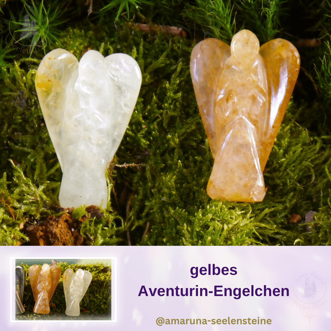 Gelber Aventurin-Engel für Leichtigkeit, gute Laune und Lebensfreude