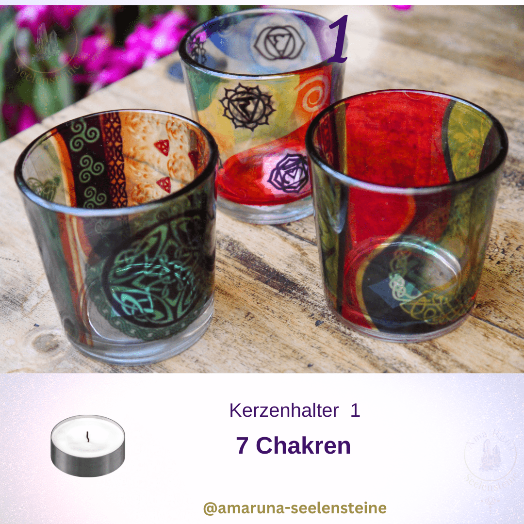 Glas-Kerzenhalter – Chakra