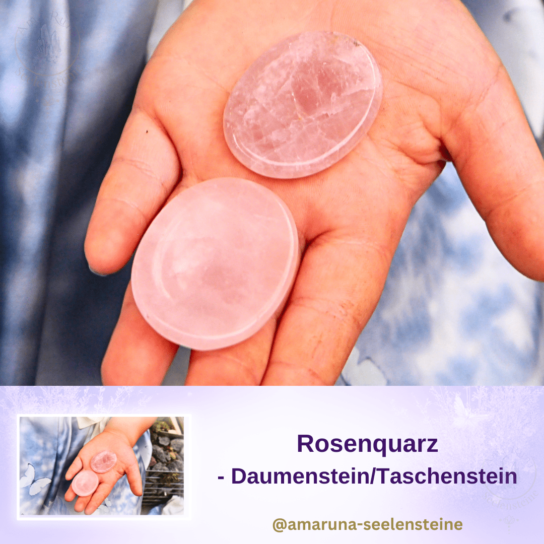 Rosenquarz Daumenstein – Herzensk rieger für Kinder für Selbstwert, emotionale Stärke und ein starkes, warmes Herz