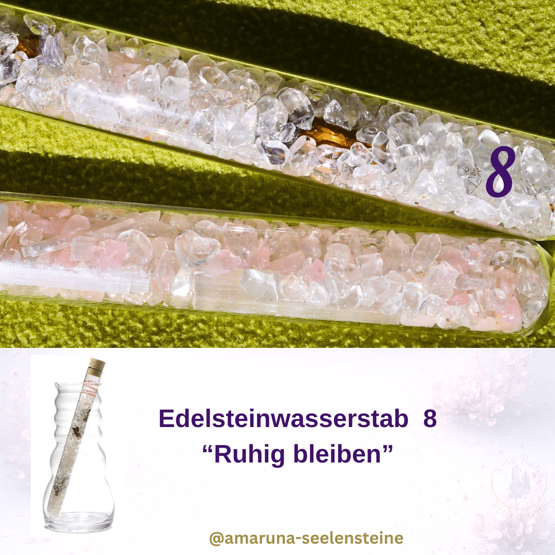 Edelsteinstab Ruhig bleiben mit Tigerauge und Bergkristall für Ruhe und Konzentration