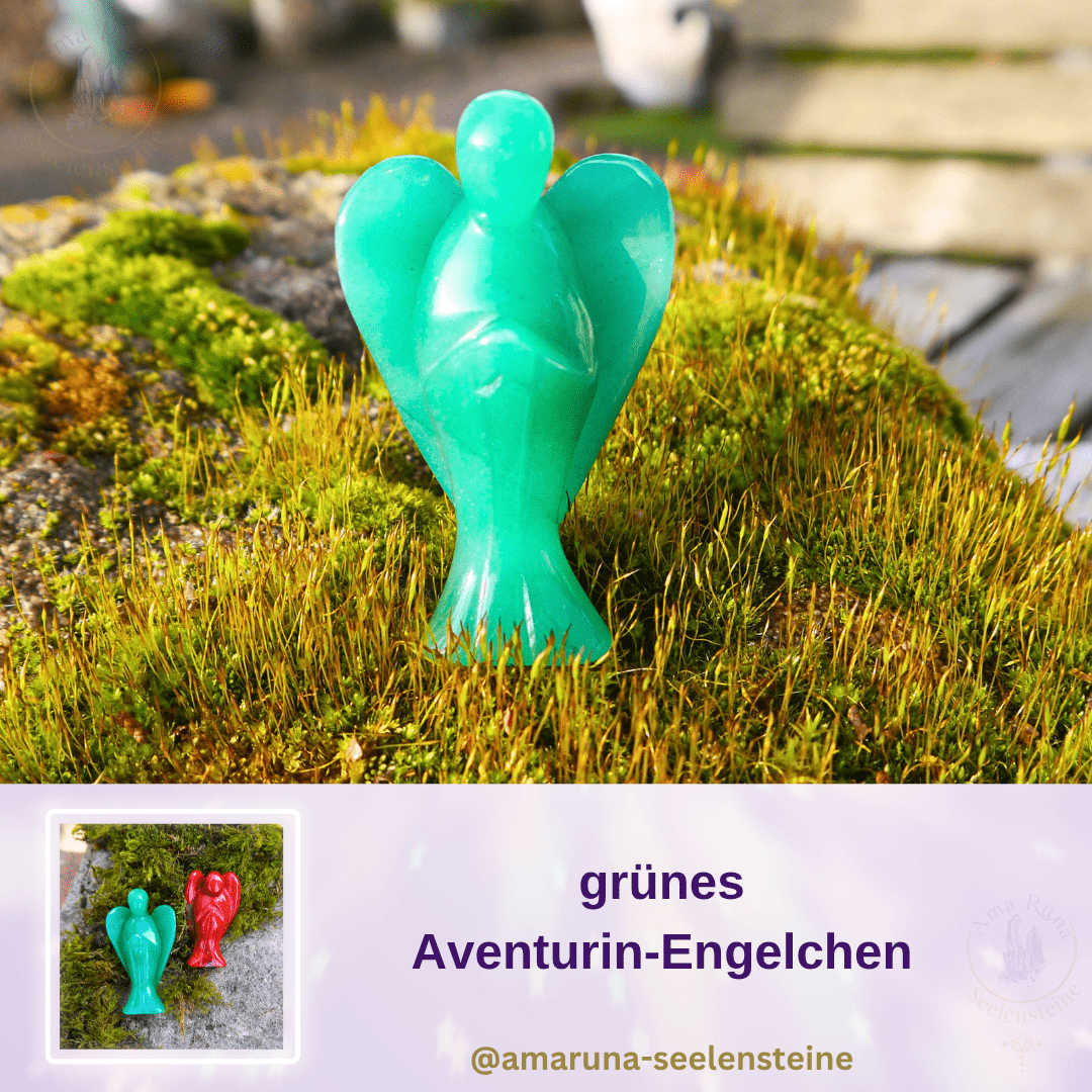 Grüner Aventurin-Engel für Lebensfreude, Optimismus und Selbstwertgefühl