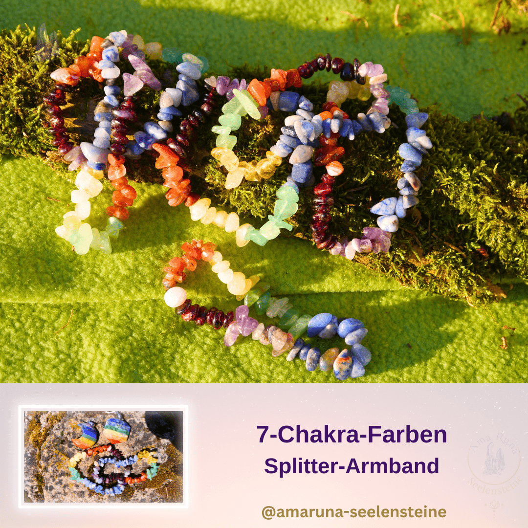7-Chakra-Farben Splitter-Armband