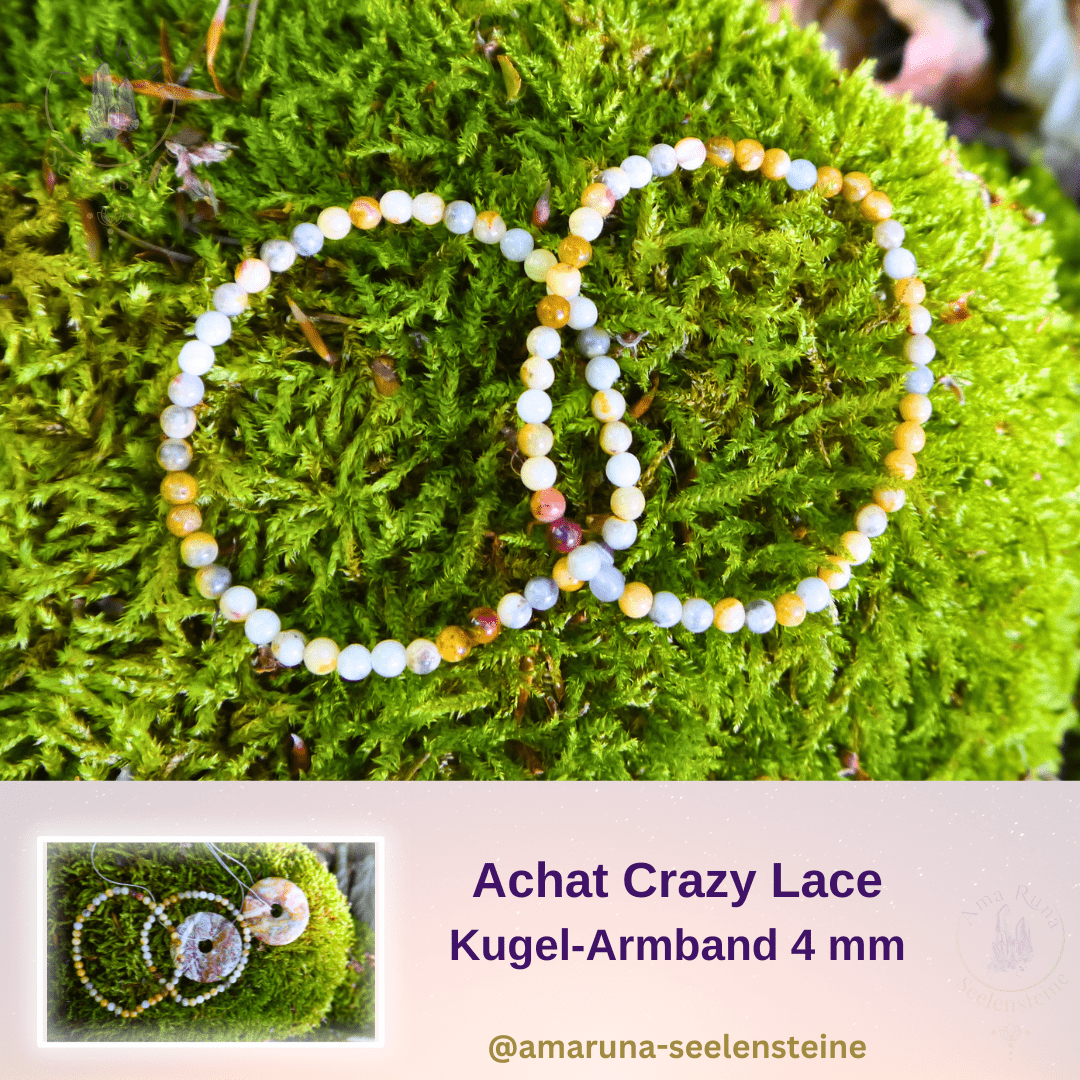 Achat Crazy Lace Kugel-Armband 4 mm