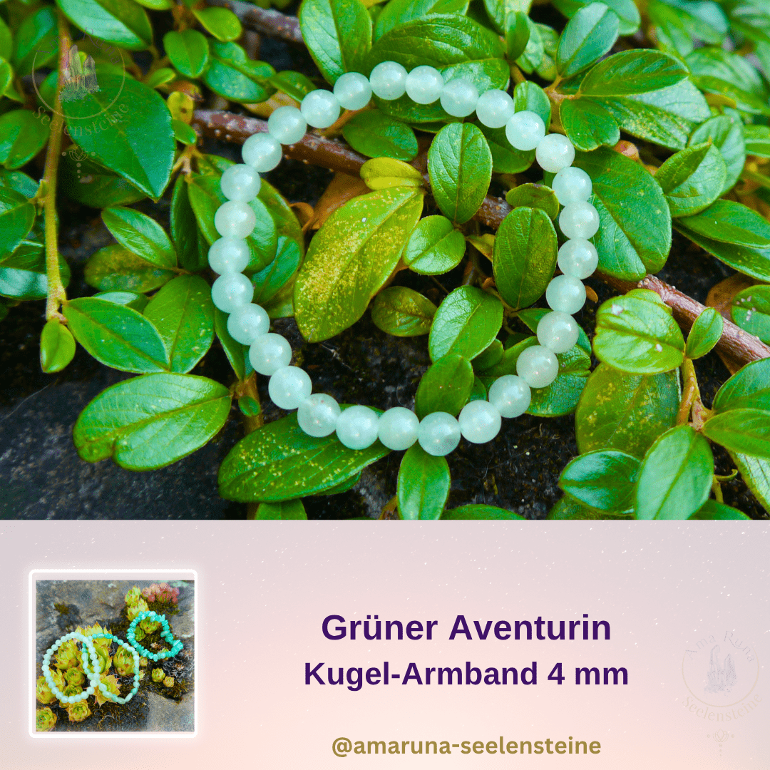 Grüner Aventurin Kugel-Armband 4 mm
