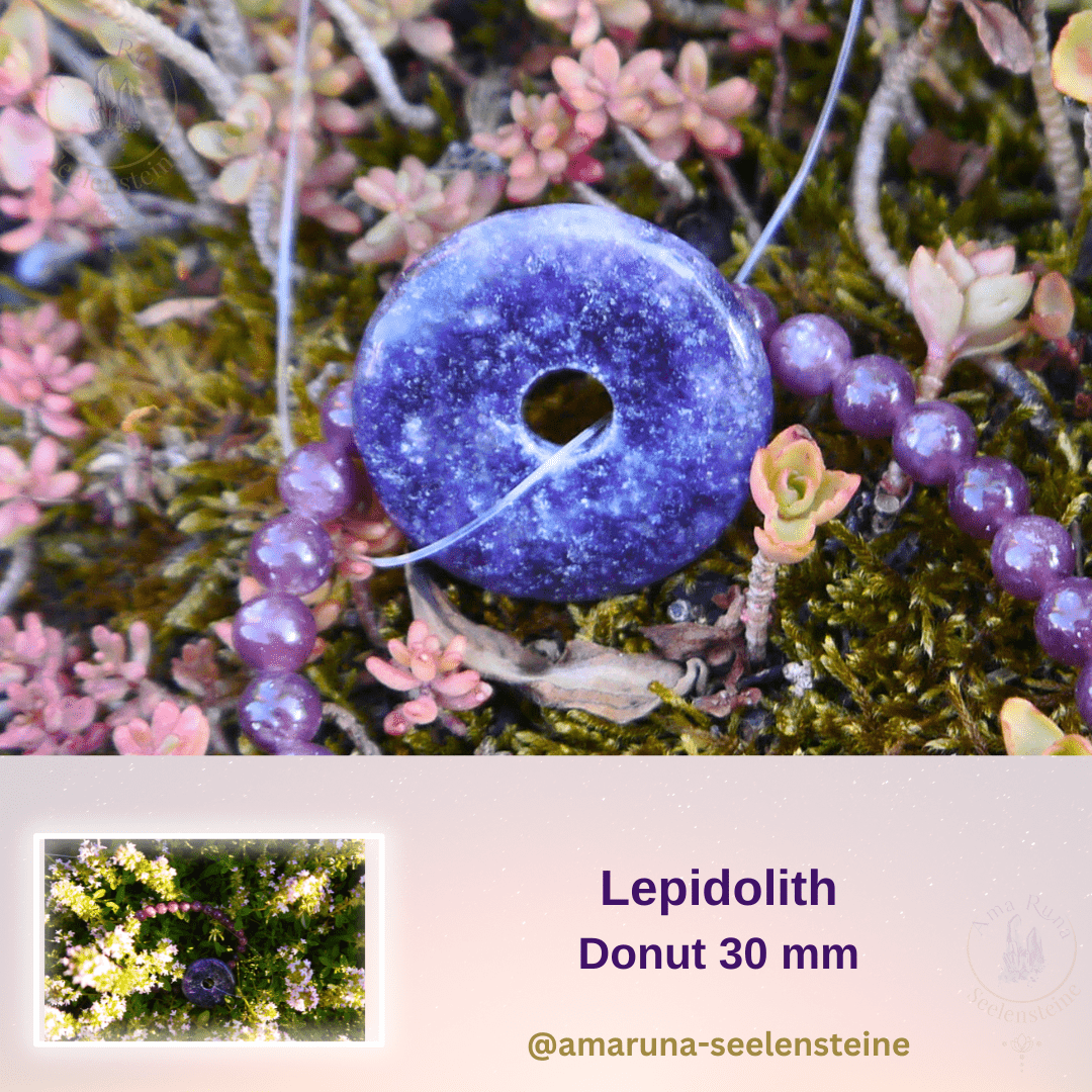 Lepidolith Donut (Pi-Scheibe) 30 mm