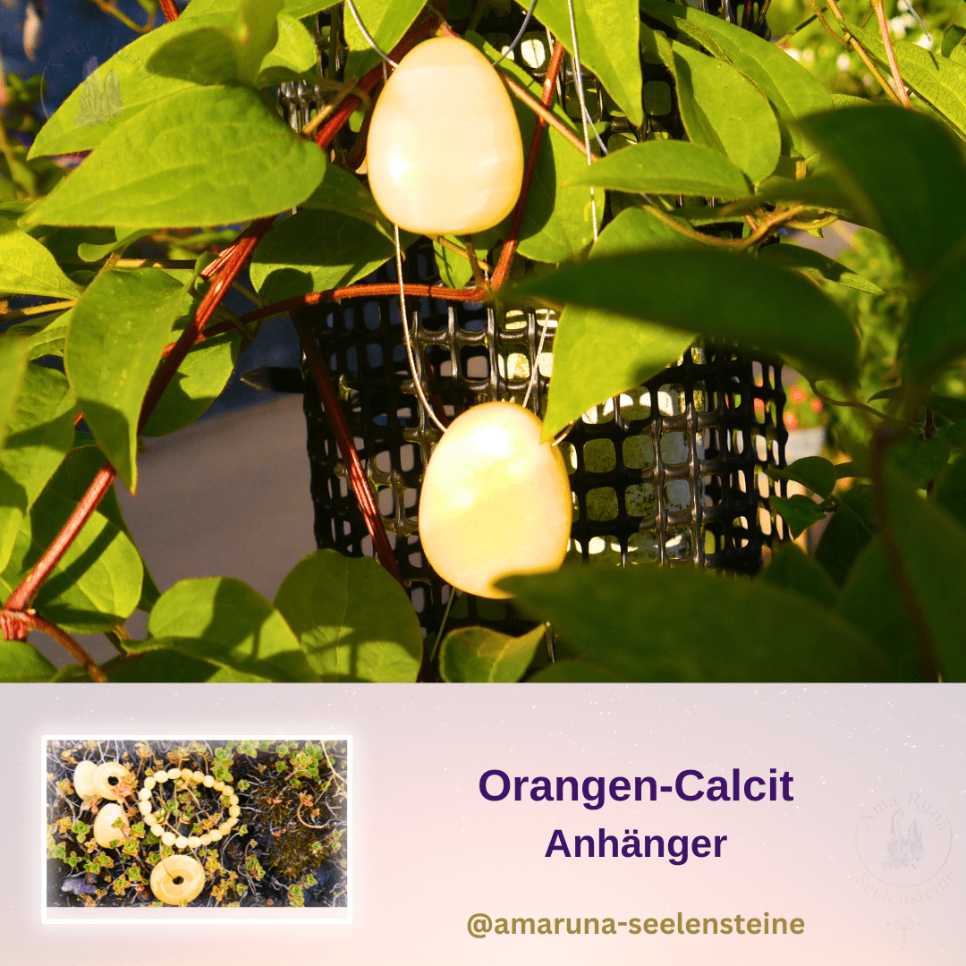 Orangen-Calcit Anhänger