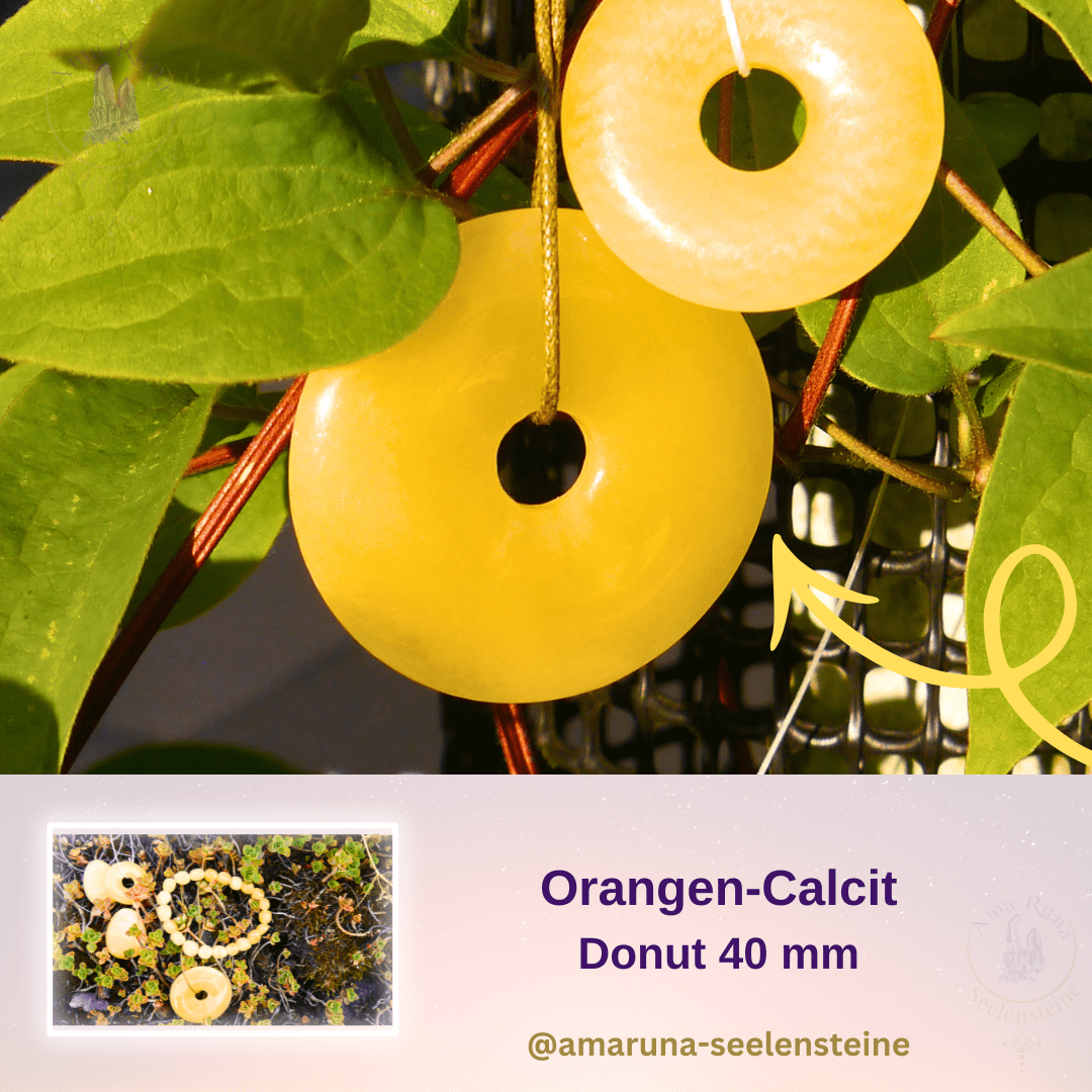 Orangen-Calcit Donut (Pi-Scheibe) 40 mm