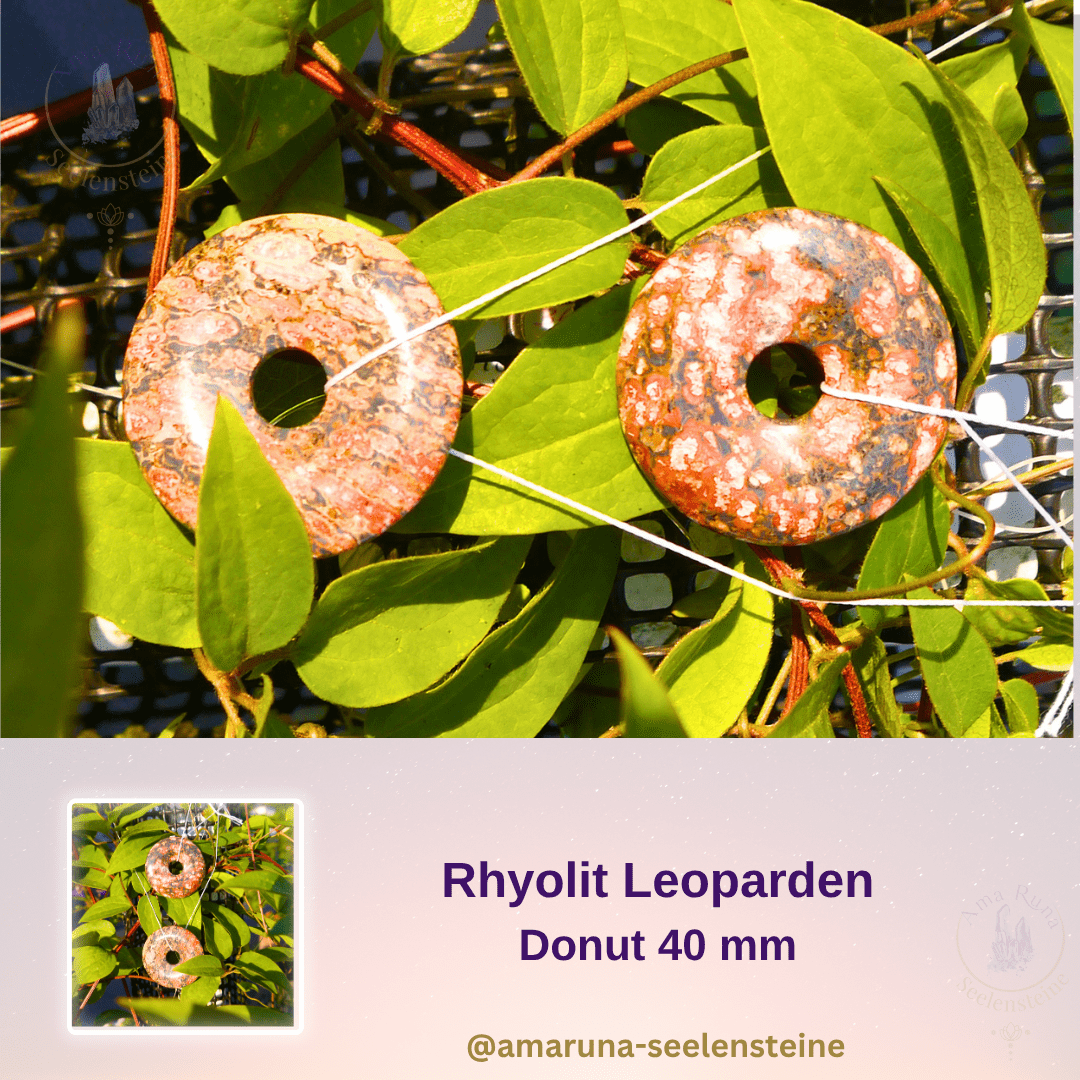 Rhyolit Leoparden Donut (Pi-Scheibe) 40 mm