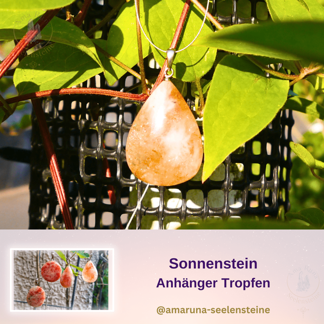 Sonnenstein Anhänger Tropfen