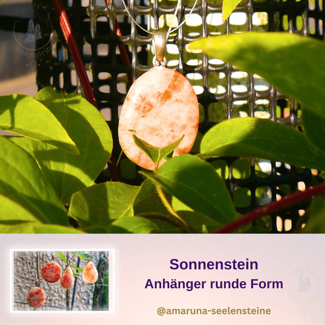 Sonnenstein Anhänger runde Form
