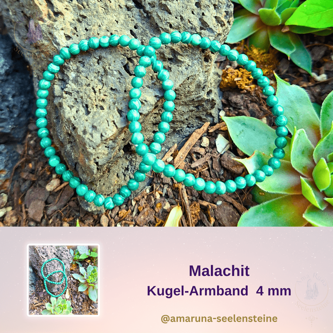 Malachit Kugelarmband 4 mm
